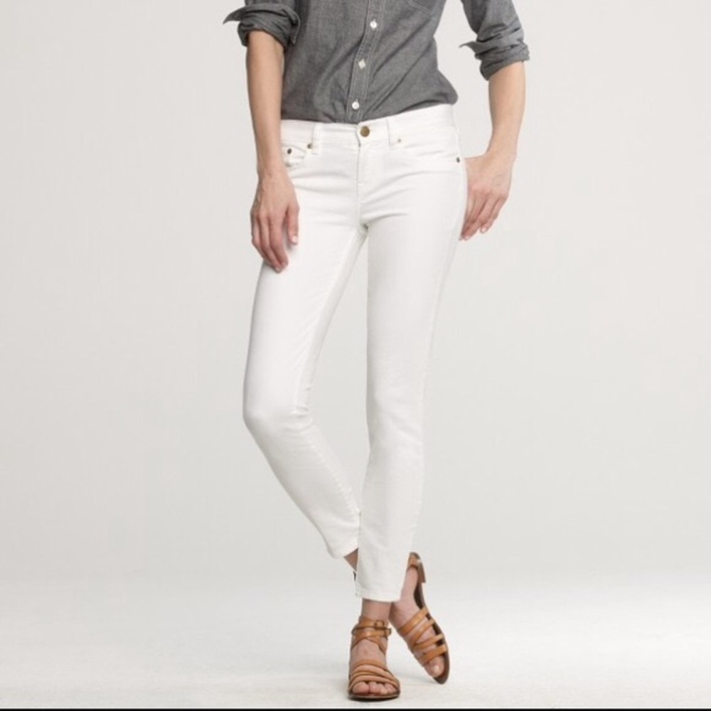 J. Crew Toothpick Jean in White